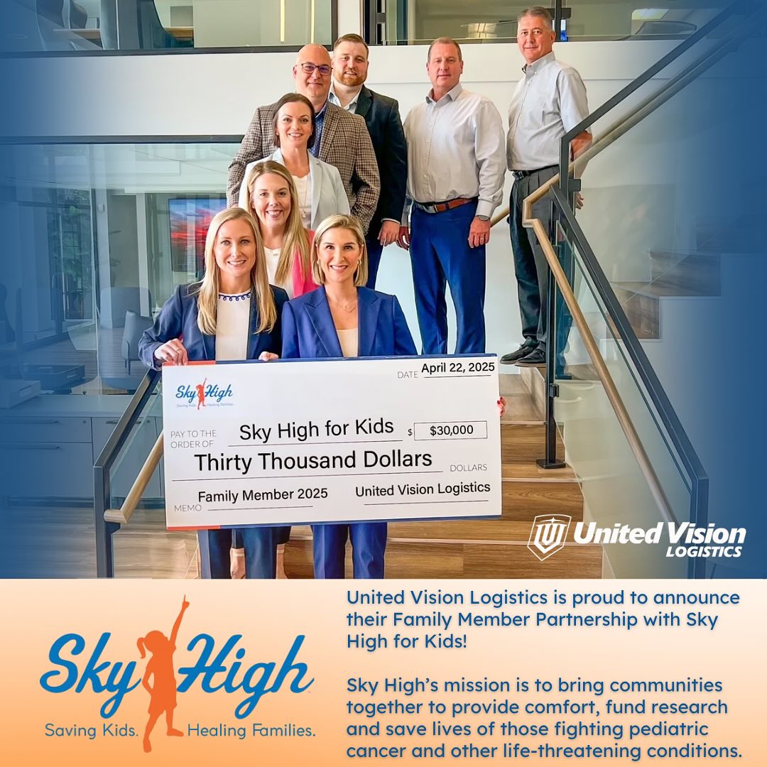 United Vision Logistics Partners with Sky High for Kids