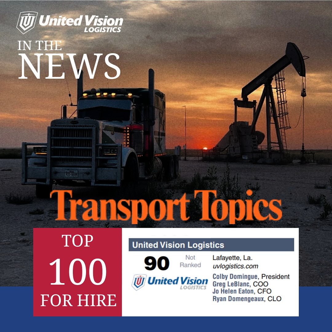 UVL named in Transport Topics Top 100 for Hire
